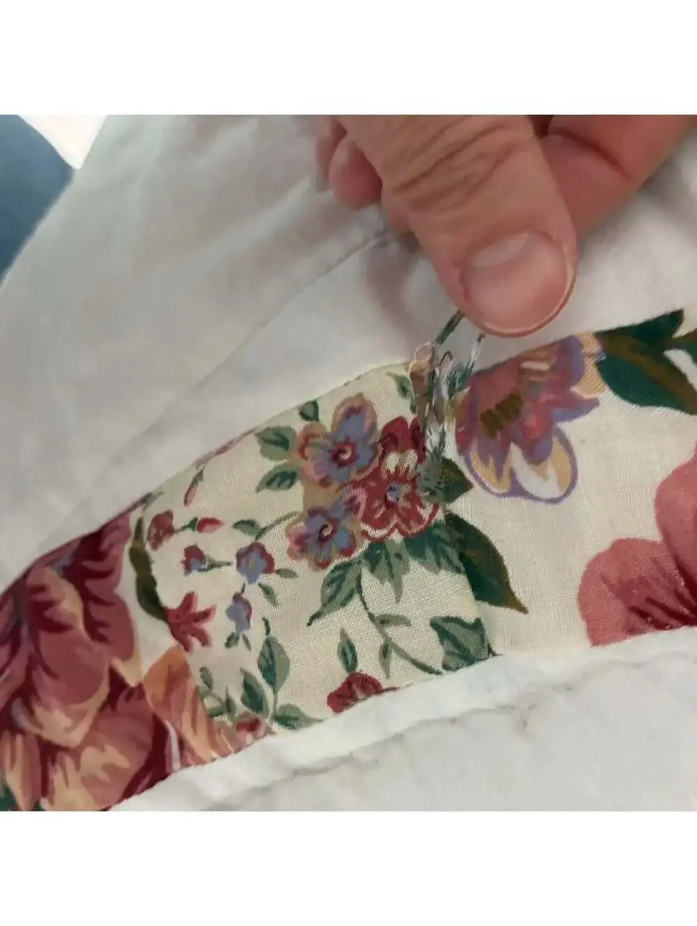 Double Wedding Ring Quilt Queen 80x82 Floral Patchwork All Season Bedding